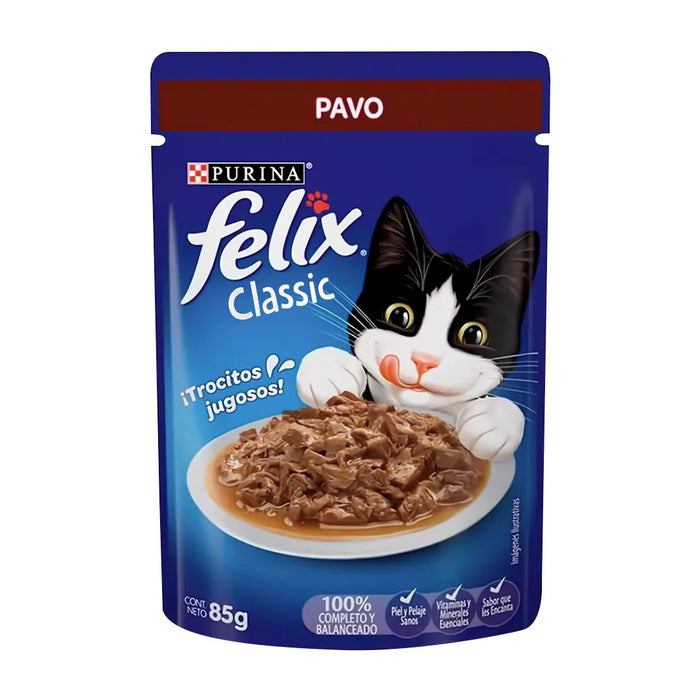 Felix Pouch Trocitos Sabor Pavo 85Gr
